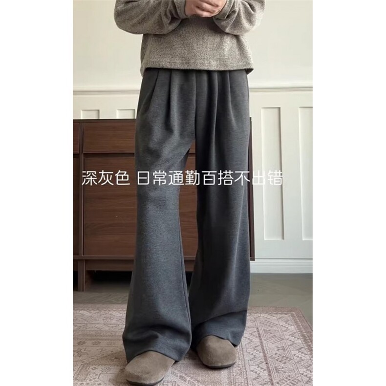 百搭免烫双褶无弹西装裤纯色西裤男直筒宽松阔腿休闲KN11,男装西服套装,星座1116A（原606A-3）