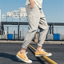 2021夏季新款韩版宽松薄款男士小脚休闲9九分裤K580-P30，男装休闲裤，电商A128