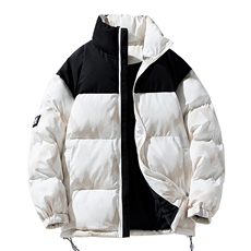 秋冬2024新款立领加厚拼接印花棉衣外套A436-5902-P98控价138，男装棉衣，电商A436