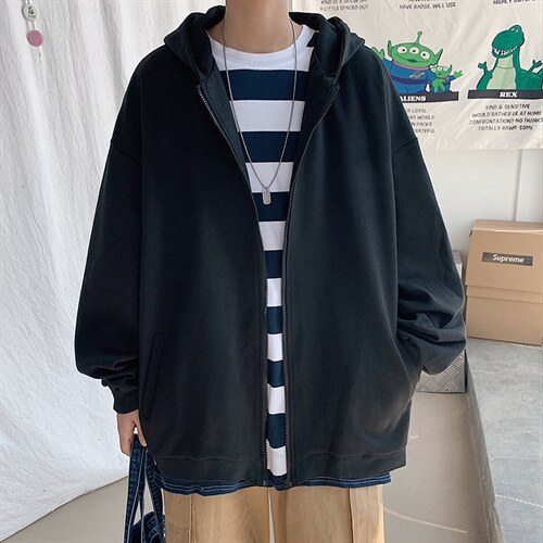 KS21218-P38 加绒-P43 连帽开衫卫衣男运动外套大码班服图片