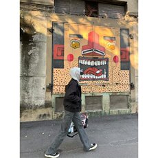 现货水洗磨毛做旧多口袋直筒休闲裤阔腿长裤微喇工装裤男女-网图，男装工装外套，星座302B-2