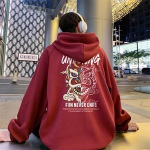已注册港风得物抖音直播高品质男宽松连帽卫衣外套W5082P45控68图片