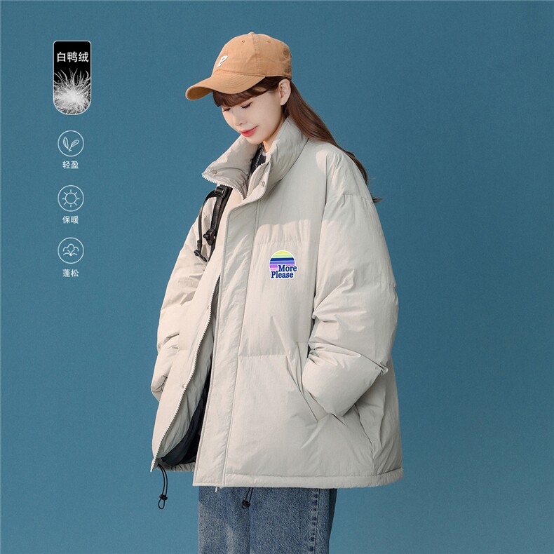 白鸭绒中性冬季潮流时尚宽松百搭厚款保暖羽绒服YR194P195控258，男装羽绒服，A247A