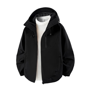 新款男女高品质户外登山服青少年学生冲锋衣夹克外套HS6633-P80图片