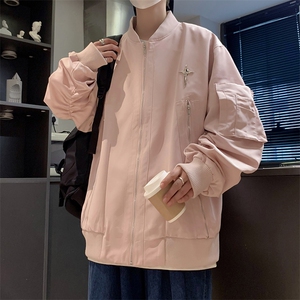 美式复古飞行员棒球服外套男秋季新款潮牌情侣夹克上衣J8723-p68图片