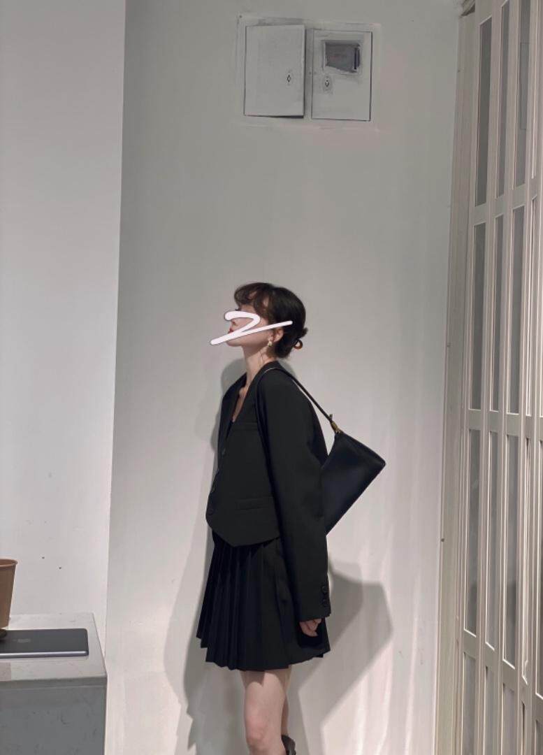 韩系百褶裙两件套，其它，驿谷