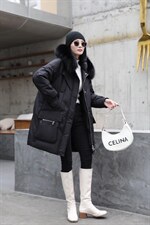 90白鸭绒，狐狸毛领，两色两码，其它，伊艺不舍