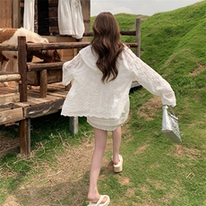 时尚套装镂空白色日系朋克风流苏山本风洛丽塔少女风蕾丝长袖白色，女装套装/套裙，2C093
