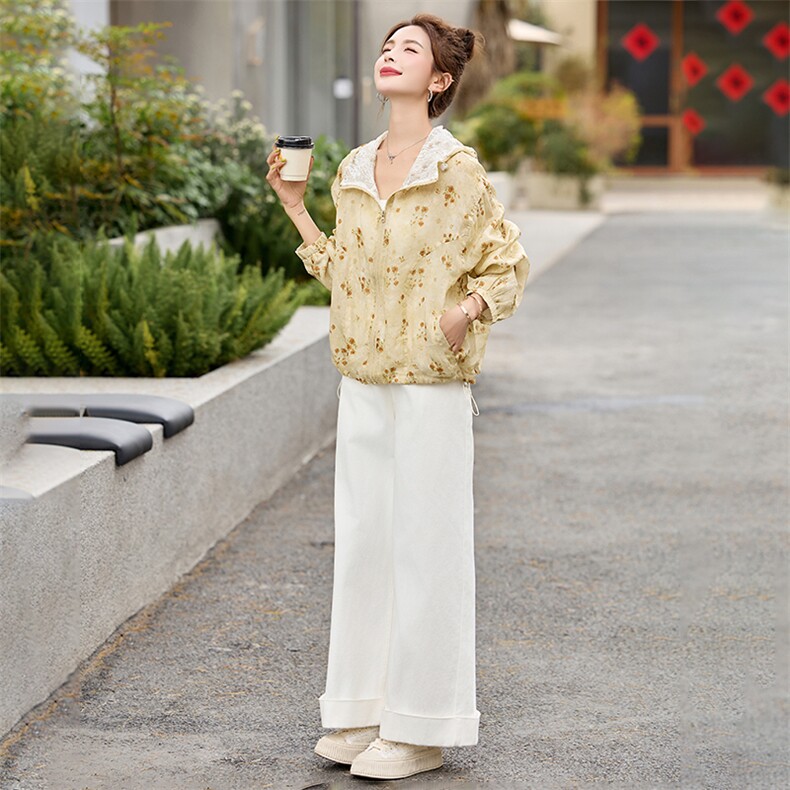 现货2025夏装新款新中式印花防晒衣外套,女装防晒衣,依万里