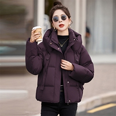 连帽羽绒服女2024年冬季新款韩版百搭小个子冬季女士保暖外套，女装羽绒服，拾衣