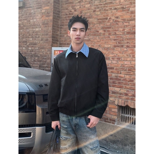 2026春季新款港风格子假两件夹克外套男J6506-特P60建议零售价148图片