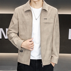 新款男士夹克翻领上衣秋季百搭休闲外套N9825-P115，男装夹克，星座310B-3