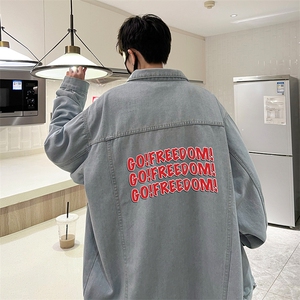 牛仔夹克男大码牛仔外套男茄克 NJ77338-P60加绒款-P75图片