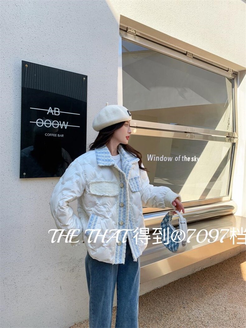 小香风羽绒服，女装羽绒服，得到THETHAT
