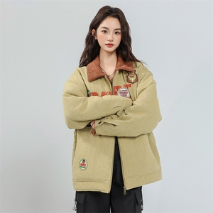 2026春季新款港风美式日系刺绣异色翻领灯芯绒夹克ins JK1415-P95图片