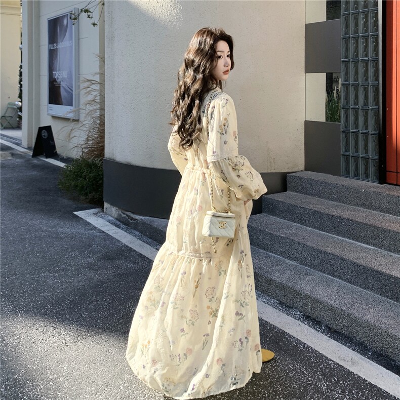 新品时尚蕾丝印花刺绣连衣裙2603-P175-K289,女装连衣裙,2C261