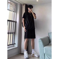 ins美式印花潮牌复古时尚休闲夏季宽松五分短裤YF682特p20，男装牛仔裤，星座610B-1