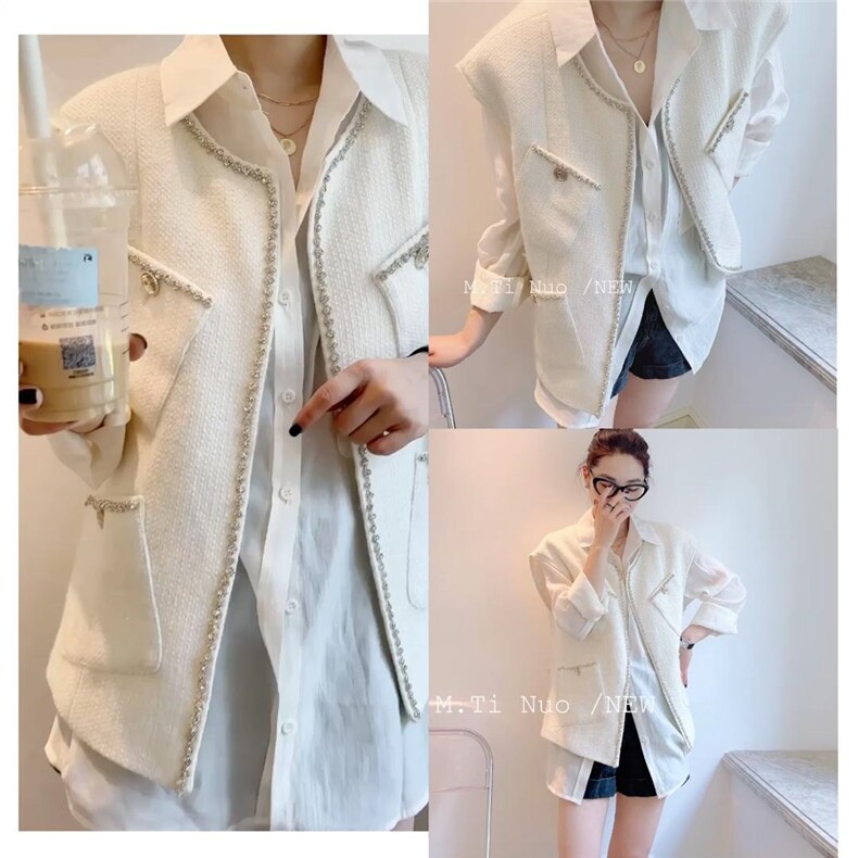 订钻小香风马甲，女装马夹，麦缇诺