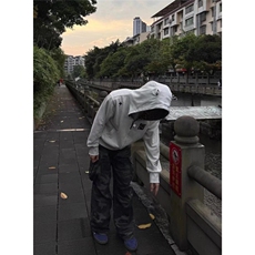 1506/QLH880/P54美式复古小恶魔豹纹连帽情侣开衫刺绣运动外套，女装短外套，星座1506
