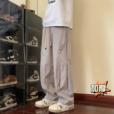 秋季新款美式ins机能高街裤子男冲锋裤直筒工装裤3613加厚-P53，男装工装外套，电商C305A