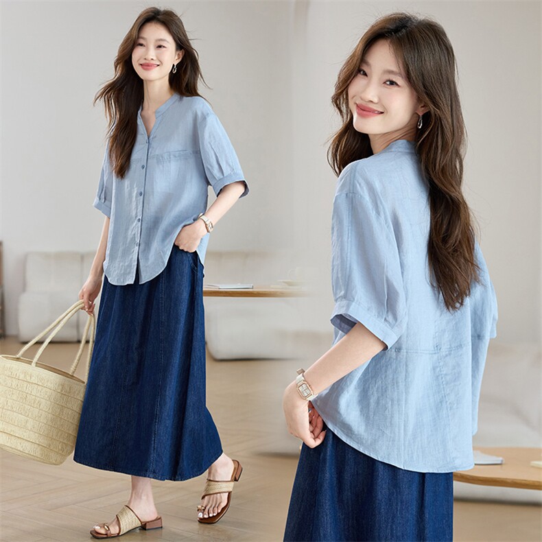 【现货】苎麻小衫，女装衬衫，七禧