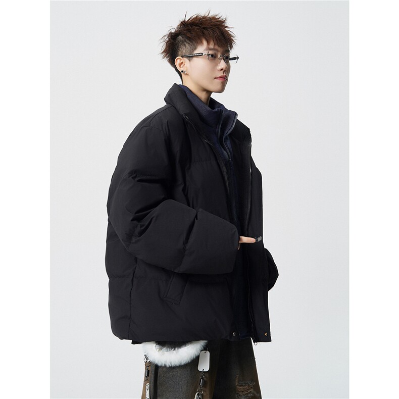 仿牛仔拼接假两件棉衣保暖设计感立领棉服A170-M912-P135控188图片