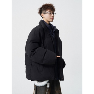 仿牛仔拼接假两件棉衣保暖设计感立领棉服A170-M912-P135控188图片