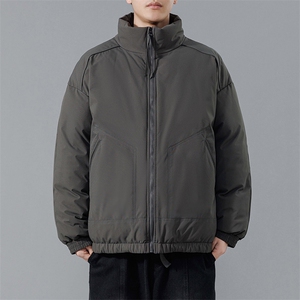 现货冬季美式休闲加厚雪山外套夹克立领纯色三防户外工装棉服图片