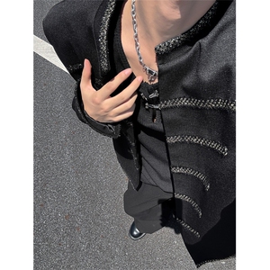 XZ1005-1-TTH0054-批75-小众设计感宫廷风立领夹克外套,女士短款棉外套怎么搭配什么裤子图片