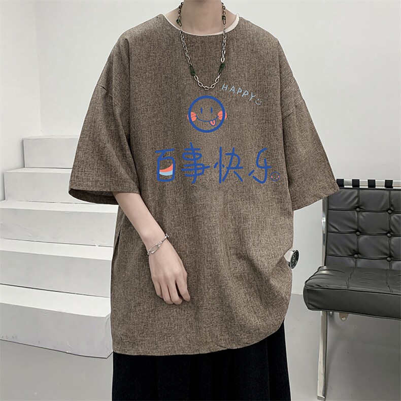 风复古亚麻短袖男棉麻t恤男半袖ZT71183-P35,男装T恤,电商A040