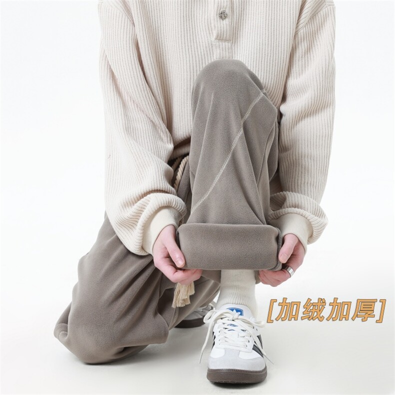 XZ616秋冬毛呢加绒缉明线不规则口袋休闲长裤K1090特P40控78,男装卫衣,星座512A（原616）