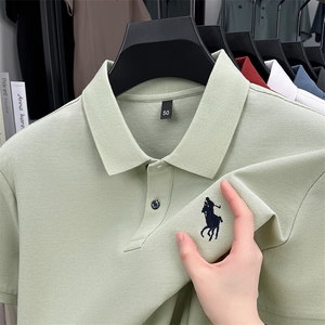 短袖t恤男夏季新款品牌男装商务休闲刺绣翻领纯棉polo衫上衣