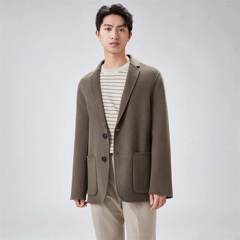 2025年夏季常规长袖纯色短款西装时尚百搭简约大方,男装西服,蒙绒特