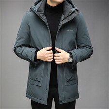 2023新款冬季连帽羽绒服中年男士冬装外套爸爸装GSNAY-K012-P335，男装羽绒服，电商B212（原钱塘6029）
