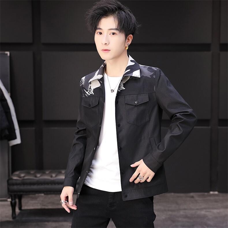 衬衣男韩版帅气2021新款长袖休闲宽松工装男士衬衫外套JK163-P50,男装夹克,星座1206（原A206）