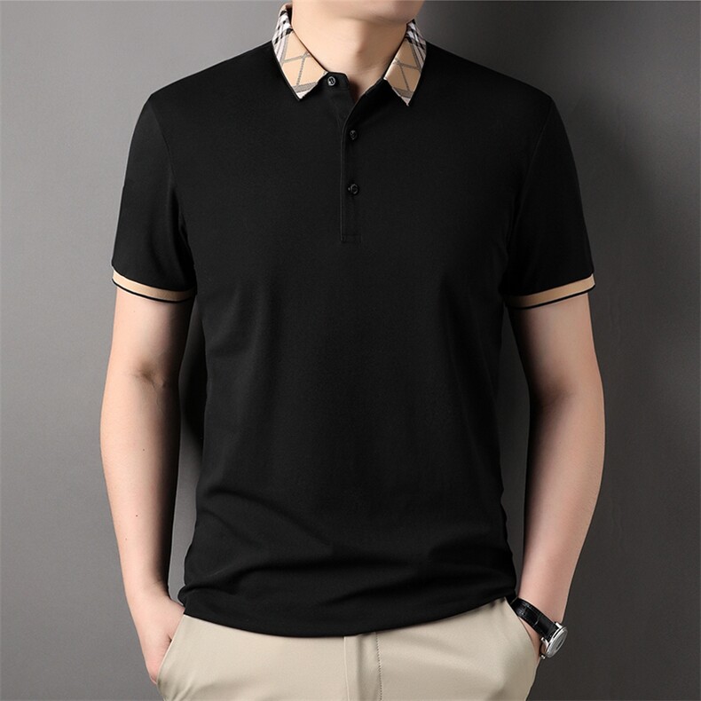 D33785钱塘2020-2夏季新款中青年男士翻领休闲百搭时尚T恤上衣P51,男装T恤,钱塘207-2