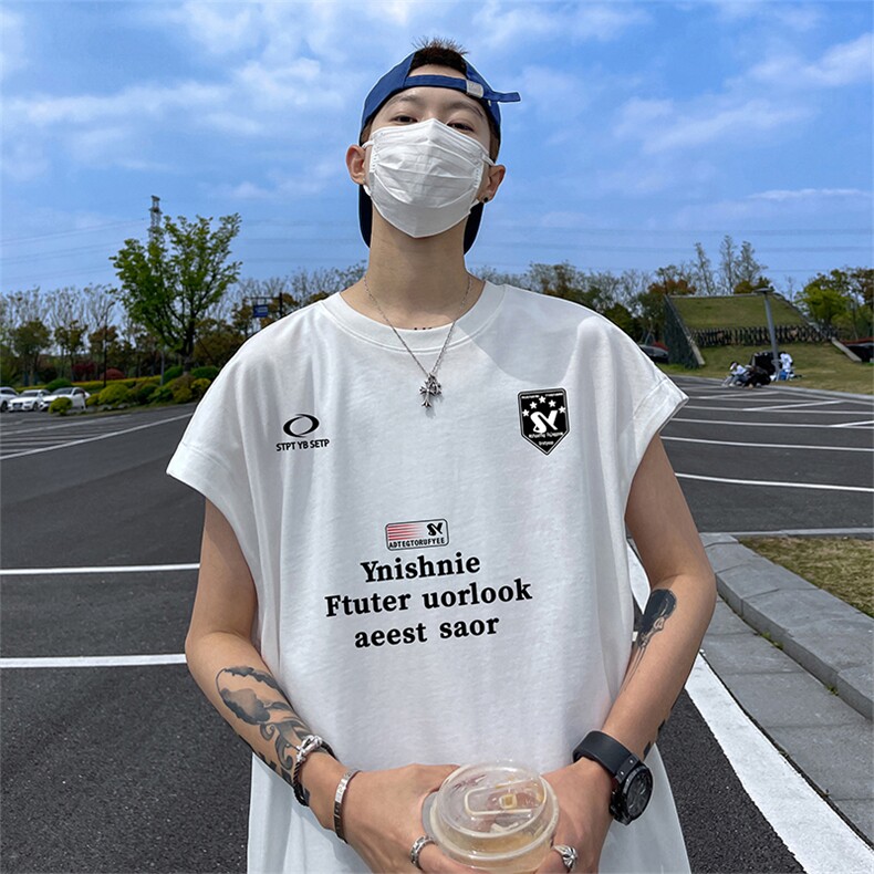量大优供视频得物直播品质230克夏季纯棉背心无袖T恤WB323,男装背心/马甲,电商A486