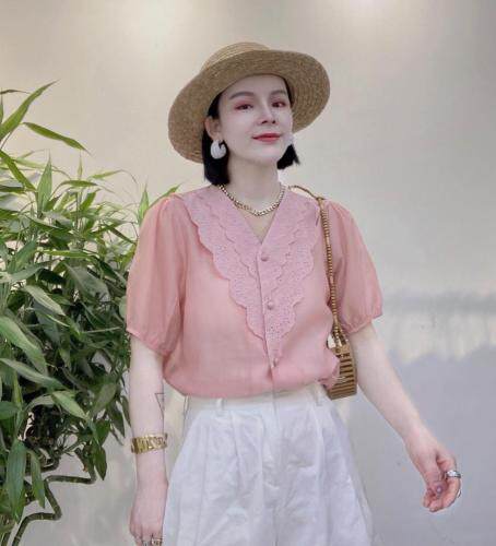 现货，夏季新款V领上衣，女装，瑟拉·女人缘