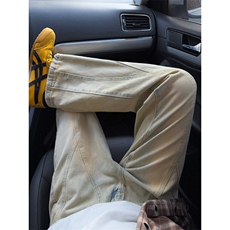B221美式ins高街暗黑小众拼接修身牛仔裤LK24157-P60控78，男装牛仔裤，电商B221