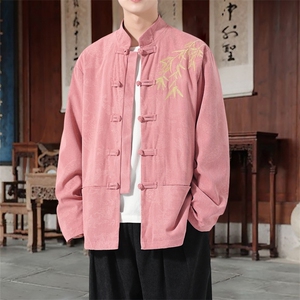 男士外套灯芯绒夹克盘扣立领唐装风 XZ1512-2506单夹克-P85图片
