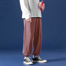 运动裤男2021春秋款宽松透气束脚裤九分裤长裤裤子DS888T，男装休闲裤，电商A102