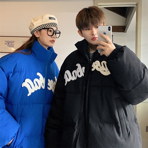 WASSUP HAPPY面包棉服男士冬季加厚大码外套潮牌情侣保暖棉衣袄子图片