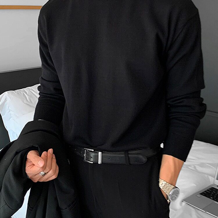 【有货】DGT8-P48半高领毛衣男加绒加厚宽松冬季保暖针织打底衫男,男装针织衫/毛衣,星座603-2
