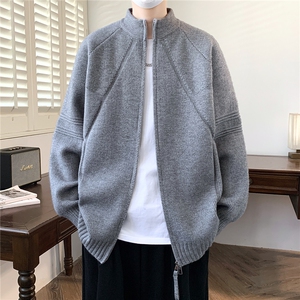 1018-1-M1001-P70《新品》针织毛衣男士开衫休闲夹克外套时尚帅气