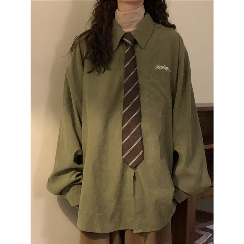 C329-P352026春秋季新款长袖衬衫男女港风潮流痞帅小众,男装衬衫,电商B323A