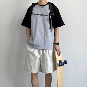 美式速干男夏季宽松休闲运动透气凉感纯色不过膝短裤KA130-P28