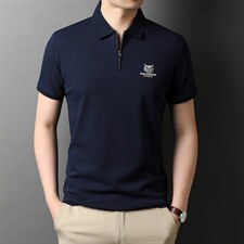 男士短袖t恤潮流休闲2023夏季新款立领拉链衣服夏天上衣，男装T恤，电商B212（原钱塘6029）
