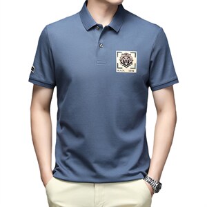 POLO衫男士短袖t恤翻领2023夏季新款潮牌休闲商务男装上衣图片