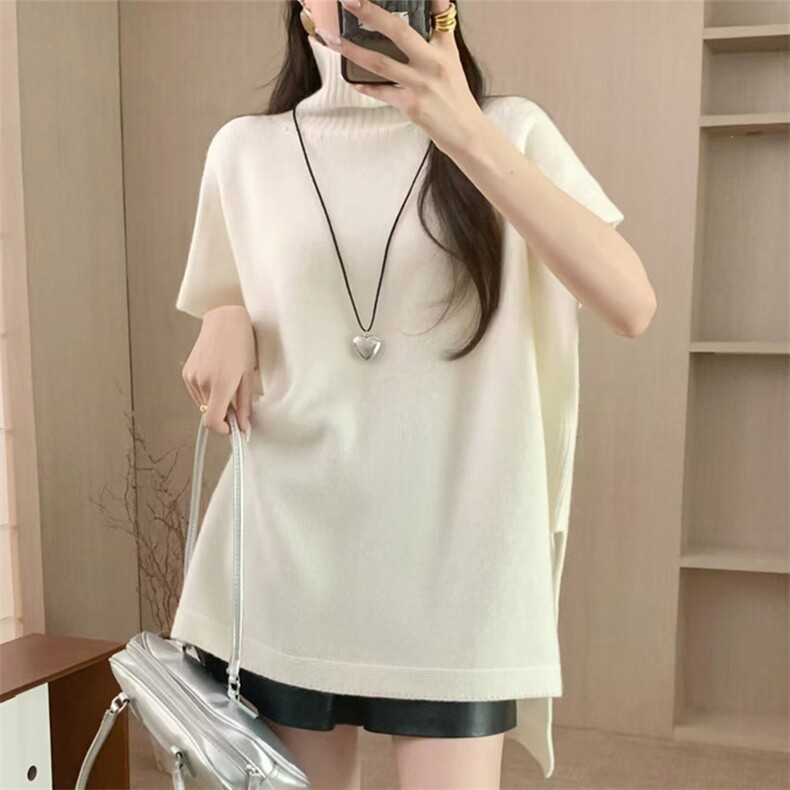 秋冬季五针高领优雅简约个性马甲，女装马甲，琳尚羊绒