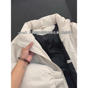 现货美式高街休闲夹克冬季三防立领纯色户外工装加厚棉服外套图片